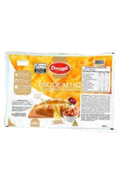 PAO DE ALHO DOCEOLI C/CHEDDAR E BACON 400GR