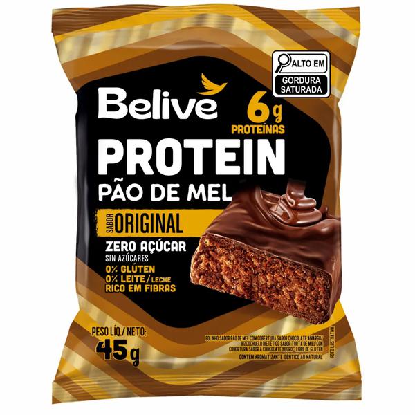PAO DE MEL BELIVE PROTEIN S/AC 45G
