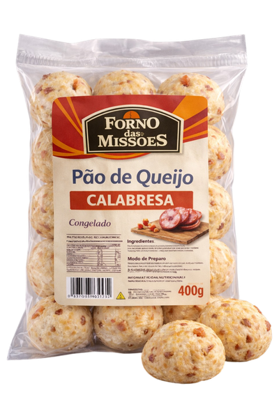 PAO DE QUEIJO FORNO DAS MISSOES CALABREZA 400G