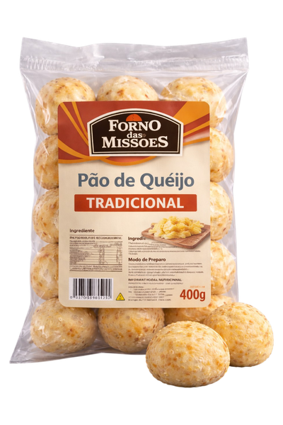 PAO DE QUEIJO FORNO DAS MISSOES TRADIC CONG 400GR
