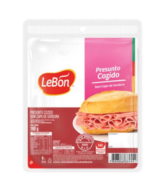 PRESUNTO LEBON COZIDO FATIADO S/GORDURA 180GR