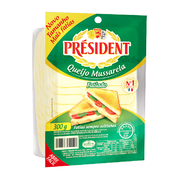 QUEIJO MUSSARELA PRESIDENT FAT. 300GR