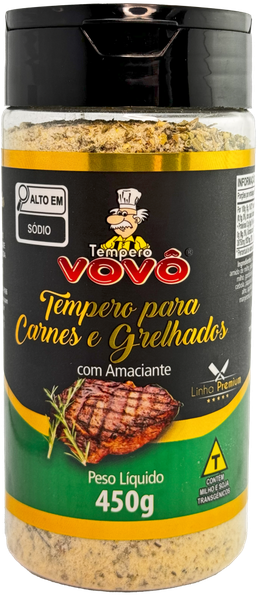 TEMPERO VOVO CARNES E GRELHADOS C/AMAC.POTE 450G
