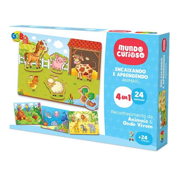BRINQUEDO GGB ENCAIXANDO E APRENDENDO - ANIMAIS