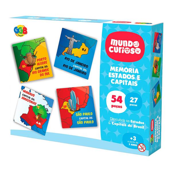 BRINQUEDO GGB JOGO DA MEMORIA - ESTADOS E SUAS CAP