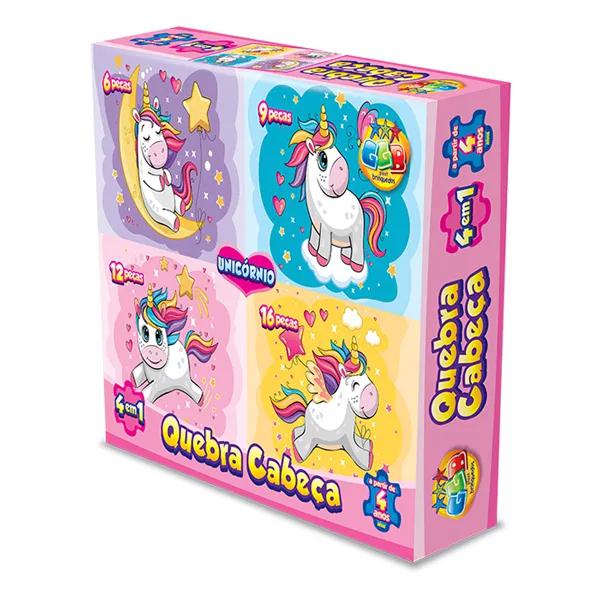 BRINQUEDO GGB QUEBRA-CABECA 4 EM 1 - UNICORNIO - 6