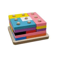 BRINQUEDO PEDAGOGICO MADEIRA ENCAIXE FORMAS/CORES