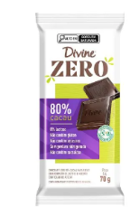 CHOC.DIVINE ZERO 80% CACAU 70G C014