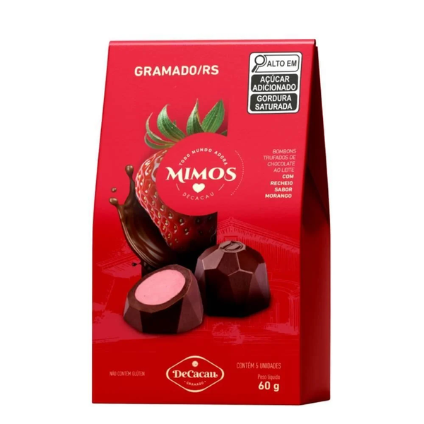 TRUFAS DECACAU 12 MIMOS MORANGO 60G