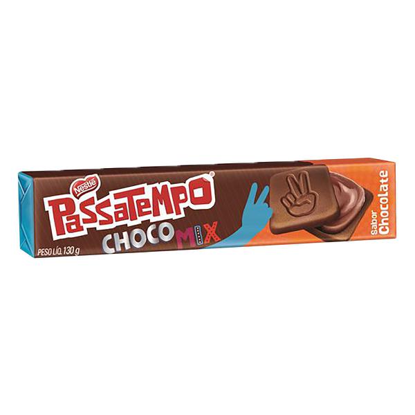 BISCOITO PASSATEMPO RECH CHOC MIX 130G