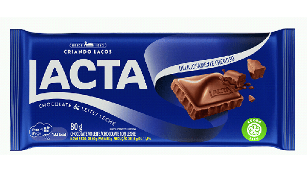 CHOCOLATE LACTA AO LEITE 80G