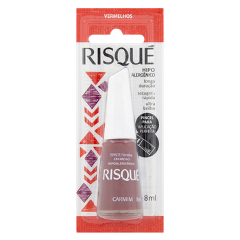 ESMALTE RISQUE 8ML CARMIM