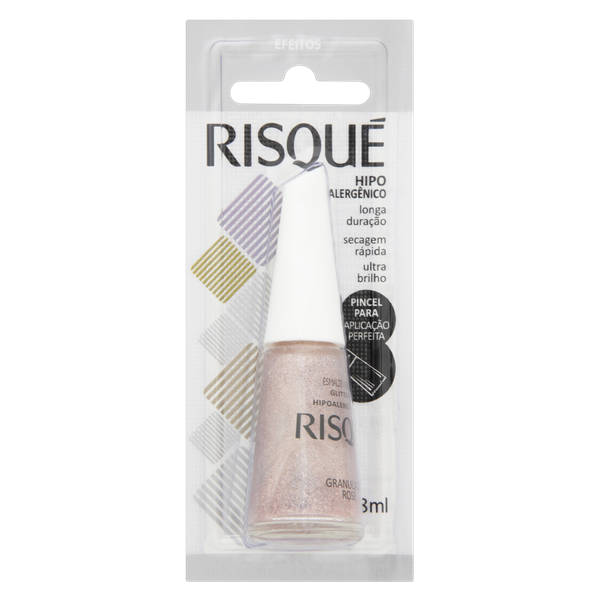 ESMALTE RISQUE GRANULADO ROSE 8ML
