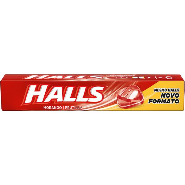 HALLS DROPS 27.5G MORANGO