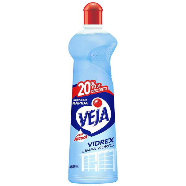 LIMPA VIDROS VEJA VIDREX ALCOOL 500