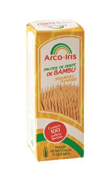 PALITO DENTE ARCO IRIS 100UN BAMBU