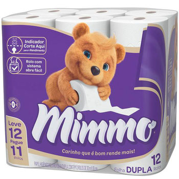PAPEL HIGIENICO MIMMO F DUPLA 12ROLOS