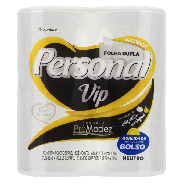 PAPEL HIGIENICO PERSONAL F DUP VIP 4R 20M