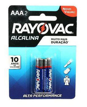 PILHA ALCALINA RAYOVAC AAA2 PALIT