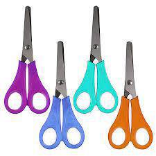 TESOURA ESCOLAR KIT 13CM COLORIDA