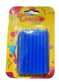 VELA ESPECIAL PALITO LISA AZUL