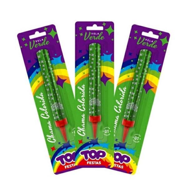 VELA VULCAO VERDE TOP FESTAS