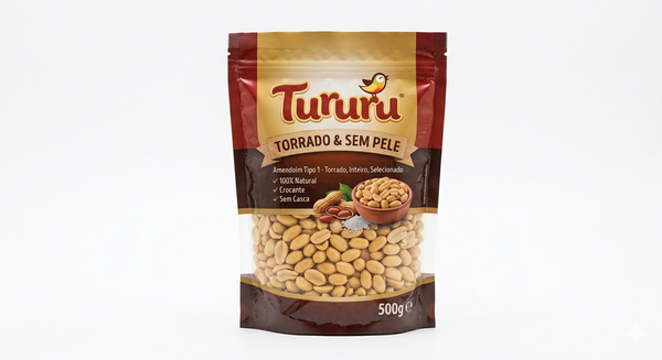 AMENDOIM 500G TURURU TORRADO S/PELE