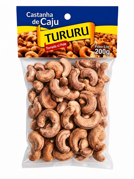 AMENDOIM TURURU 200G TORRADO C/PELE
