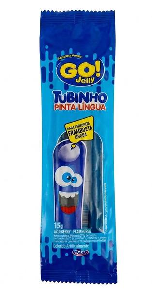 BALA MINI TUBO GO JELLY 15G FRAMBOESA PINTA LINGUA