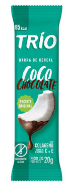 BARRA CEREAL TRIO 20G COCO C/CHOCOLATE