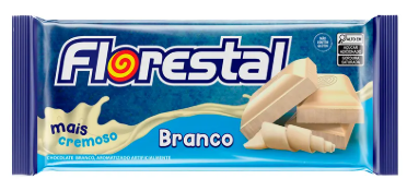 BARRA CHOCOLATE FLORESTAL 80G BRANCO