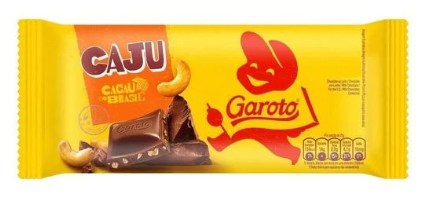 BARRA CHOCOLATE GAROTO 80G CASTANHA CAJU