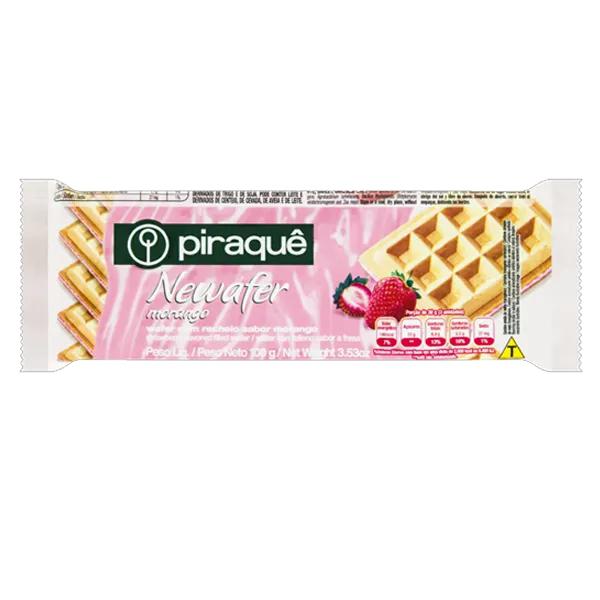 BISC WAFER 100G PIRAQUE MORANGO NEWAFER