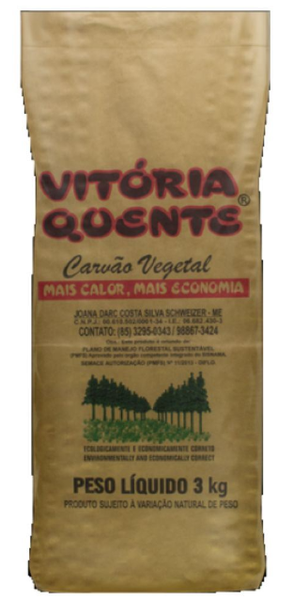 CARVAO VEGETAL 3KG VITORIA QUENTE