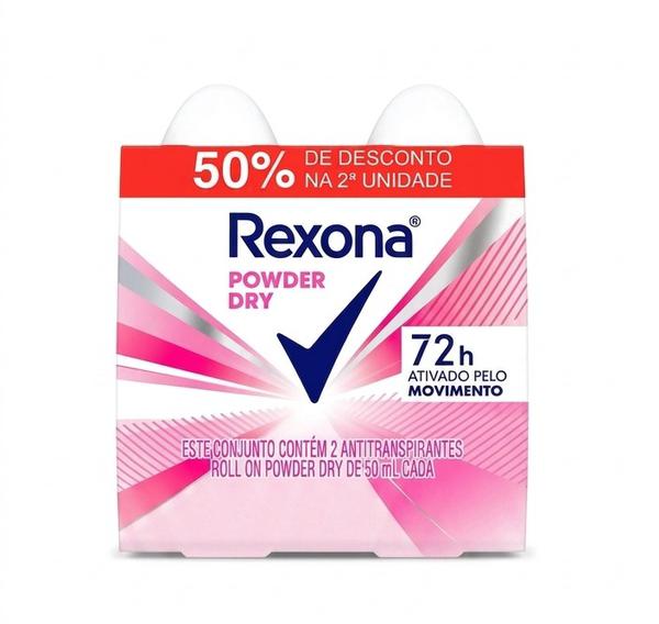 DESOD ROLLON C/2 REXONA 50ML POWDER DRY