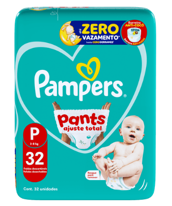 FRALDA DESC PAMPERS PANTS AJUSTE  P 32UN