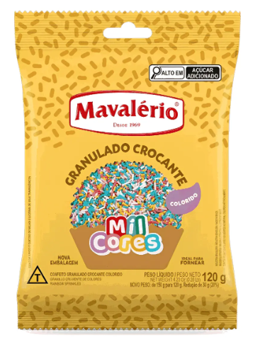 GRANULADO COLORIDO MIL CORES 120G CROCANTE