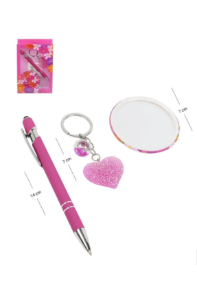 KIT DE CHAVEIRO E ESPELHO C/CANETAS R. HE72208