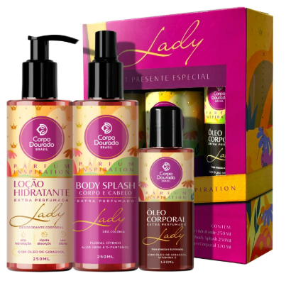 KIT PRESENTE ESPECIAL LADY CORPO DOURADO