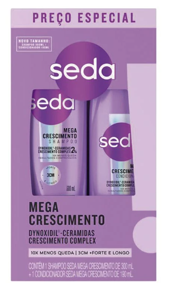 KIT SH 300ML E COND 190ML SEDAMEGA CRESCIMENTO