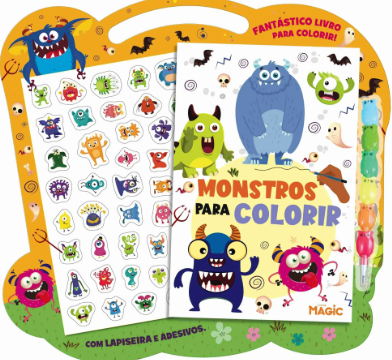 LIVRO COLORIR MOSNTROS MAGIC R.1258