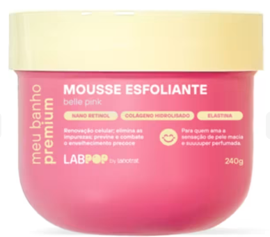 MOUSSE MEU BANHO PREMIUM 240ML BELLE PINK LABOTRAT