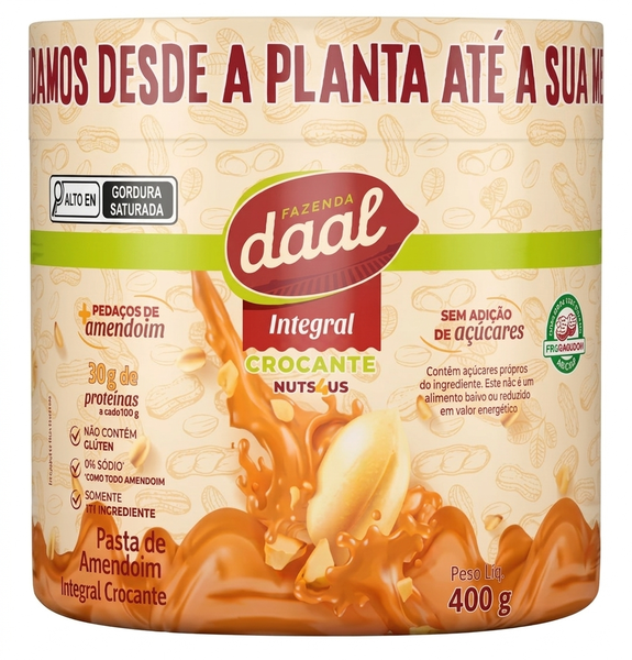 PASTA DE AMENDOIM INTEGRAL  CROCANTE S400G DAAL