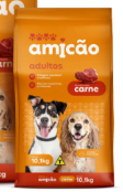 RACAO AMICAO 10,1KG ADULTOS CARNES