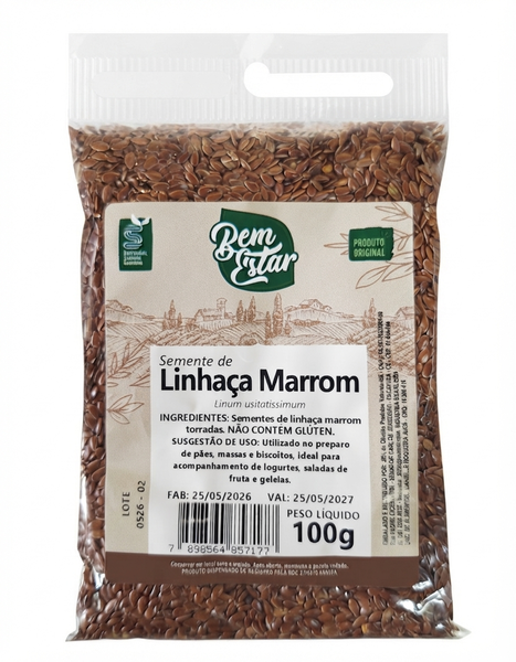 SEMENTE LINHACA  MARROM 100G BEM ESYAT