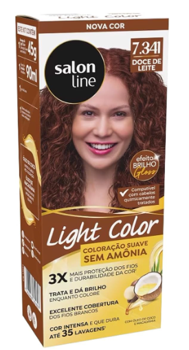 TINT SALON LINE  LIGHT COLOR 7.3 DOCE DE LEITE