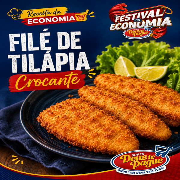 🐟FILE DE TILÁPIA CROCANTE