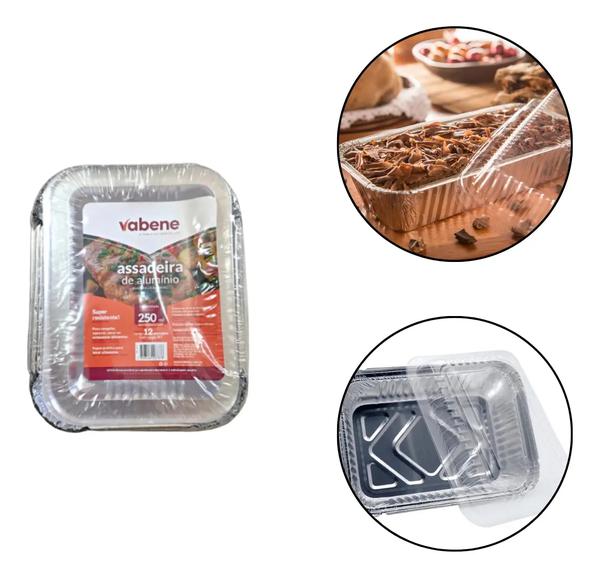 ASSADEIRA ALUMINIO C TAMPA PET VABENE 150ML 12UN