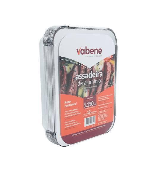 ASSADEIRA ALUMINIO C TAMPA VABENE 150ML 12UN