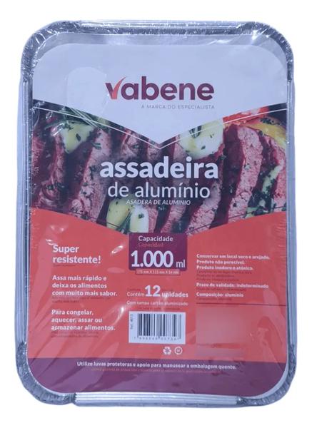 ASSADEIRA ALUMINIO C TAMPA VABENE 1L 12UN